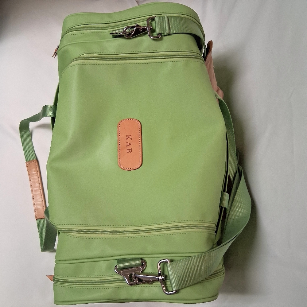 Jon Hart Large Square Green  Duffel Bag - Picture 7 of 14